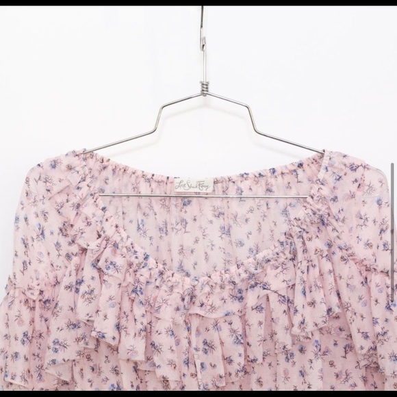 Loveshackfancy off the shoulder floral top - Picture 3 of 5
